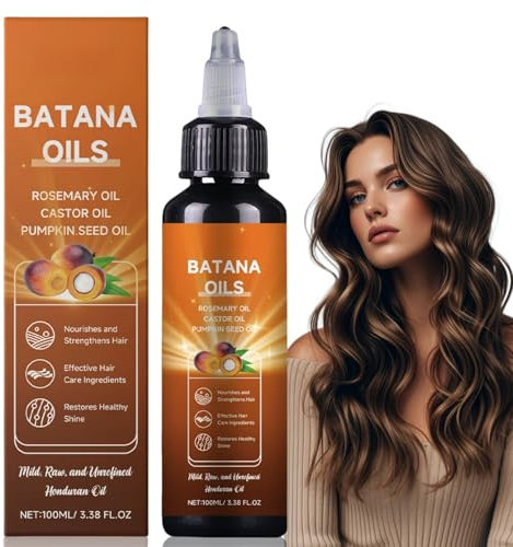 100ml Batana Oil for Hair Growth,B/atana H/air Growth O/il for Woman,Pumpkin Seed Oi/l & Castor Oil for Ha/ir Strengthening,Batana and Rosemary Oil,Repairs Damaged Hair,Prevent Hair Loss