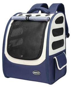 Galatée Hunderucksack, Belüfteter Haustier-Wanderrucksack, Reisetasche, Von Fluggesellschaften Zugelassener Katzenrucksack Für Reisen, Wandern Und Den Einsatz Im Freien(Blau)