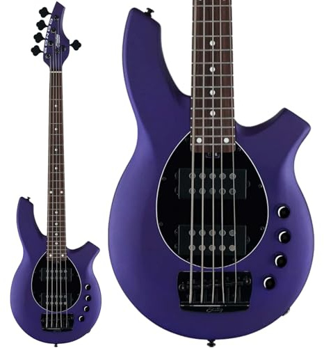 Sterling By Music Man Bongo 5 Electric 5-string Bass Guitar - Firemist Purple Satin
