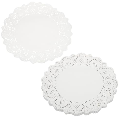 QUARKZMAN 100 Stück Tortenspitzen 30,5cm Rund Dekoratives Tortenpapier Weiß | Tortendeckchen aus Spitzenpapier für Kuchen Desserts Lebensmitteldekoration Hochzeit Geburtstag