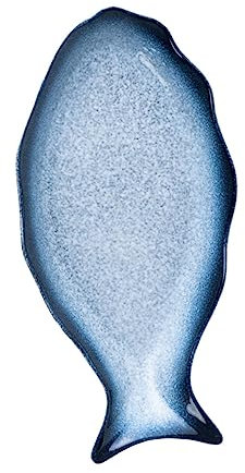 HOLIDYOYO Piatto Ceramica Forma Pesce Vassoio Steaming Creativo Per Pesce e Antipasti Superficie Liscia Senza Bave Facile Da Pulire Per Feste e Cene Speciali