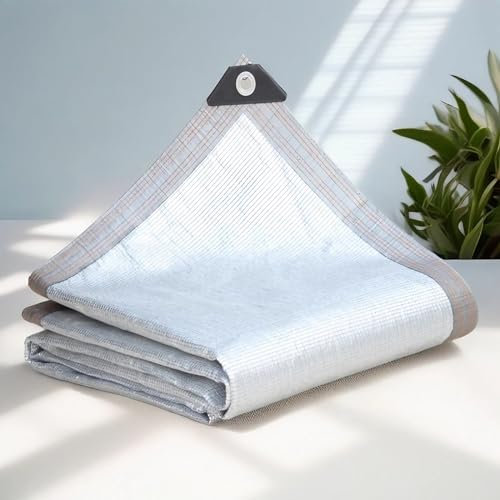 Rete parasole per auto in lamina di alluminio riflettente, per esterni, per giardino, nave, serra, pergola, tetto, tessuto, 2 m x 6 m, protezione UV