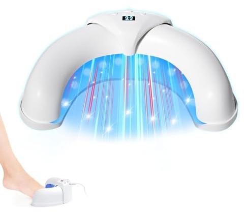 Appareil laser de mise à niveau 3.0 - 7 jours d'action rapide - Avec affichage de l'heure - Appareil laser - Lumière infrarouge 365 nm - 405 nm - Bleu - Pour ongles des doigts et des pieds (blanc)