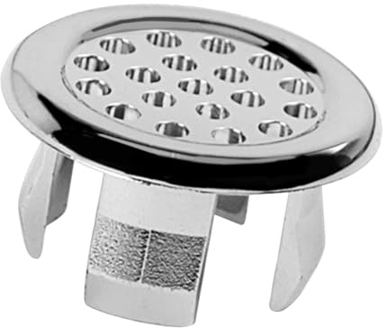 Überlauf-Abdeckkappe für Waschbecken, 22–24 mm, doppellagiger Einsatz, runder Loch-Verkleidungsring für Waschbecken, Badezimmer-Abflussersatz, dekorativer Einsatz, Renovierungsprojekte, Chrom-Stil