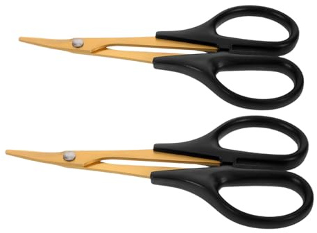 JUMPLAWN Tijeras Curvas para Modelos y Carrocerías de Vehículos Rc, Paquete de 2 Piezas de Aleación Diseño Duradero para Reparaciones Detalladas y Proyectos DIY