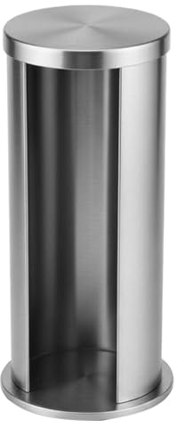 Ciieeo Porta Dischetti Cosmetici in Acciaio Inox con Coperchio, Dispenser per Dischetti di Cotone Struccanti, Contenitore Trasparente per Bagno e Camera da Letto, Organizer Compatto