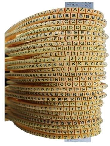 Marcador De Cables EléCtricos Marcadores de cable amarillos 0,5,75 1, 2, 4 6 8 10 12 16 mm² for tubos diámetro(10mm2 1300PCS)
