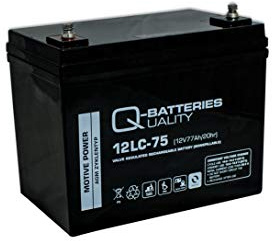 Q-Batteries 12LC-75 / 12V - 77Ah (C20) Blei Akku Zyklentyp AGM - Deep Cycle VRLA