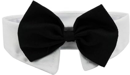 Diyafas 2 x Baumwolle Haustier Fliege Hundekrawatte Katzen Welpen Formelle Halsband Halsketten Einstellbar Krawatte Bowknot für Hochzeit Party