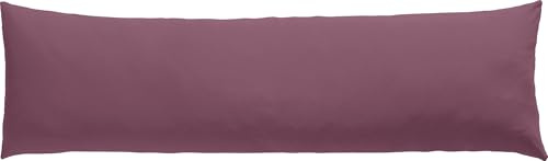Erwin Müller Seitenschläferkissenbezug Single-Jersey Murnau - aubergine Größe 40x140 - bügelfrei, strapazierstark, elastisch, mit Reißverschluss