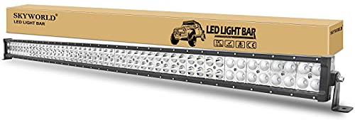 SKYWORLD 52 pulgadas 300W LED barra de luz de trabajo Spot Flood Combo Beam DC 12V-24V 6000K para 4WD 4x4 ATV UTV Todoterreno Camión Coche Pickup Barco Antiniebla Lámpara