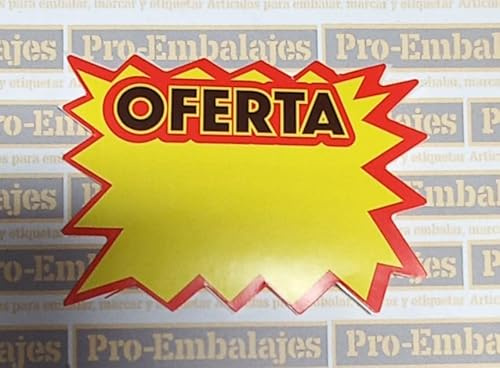 Etiquetas adhesivas para precio OFERTA Modelo explosion. 500 etiquetas por rollo.