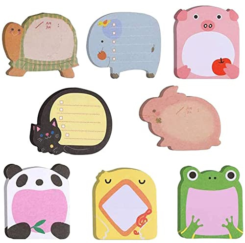 40 Blöcke 800 Blatt Lustige Selbstklebende Notizzettel, Süße Sticky Notes, Süß Haftnotizen Set, Notizzettel Selbstklebende, Haftnotizen Tiere, 8 Spezifikationen, Memo für Zuhause, Schule und Büro