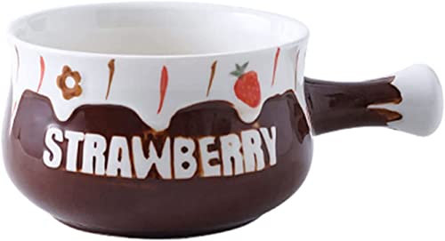 Ciotola for cereali, scodella for zuppa, scodella for il tè, set for la colazione con manico, piatto in ceramica da 23 once Ciotole for zuppa di cipolle francesi Set di stoviglie individuali for zuppa