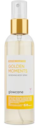 glowcane | Golden Moments Body Spray Damen | Fragrance Body Mist | Luxuriöser & fruchtiger Duft | Geschenke für Frauen | Schadstofffrei | Tierversuchsfrei & Vegan