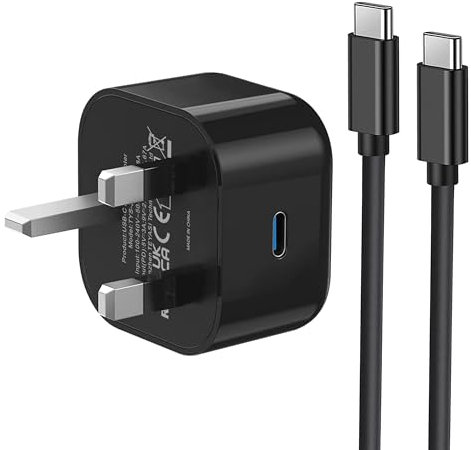 Samsung Fast Charger Plug and Cable USB C 1M, Type C PD with USBC Lead Charging for Samsung Galaxy S25 S24 S23/S22/S21/S20/A16/A15/A14/A13/A12/A33/A34/A35/A36/A52/A53/A54/A55/A56/A21S/A20E/A25/A05S