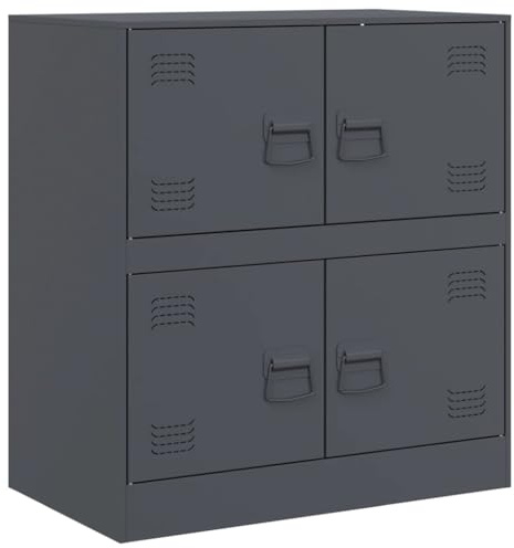 vidaXL Sideboard Anthrazit 67x39x73 cm Stahl