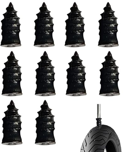 Rubber Screw Tire Plugs - Puncture Repair Nail Kit, Car Tire Repair Kit | Portable Repair Nails Screws, Rubber Nails Designed Seal Punctures, Tires Quick Puncture Repair Tools for Car, Electric Bikes