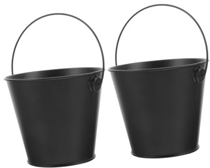 POPETPOP 2pièces Seau De Récupération pour Graisse De Barbecue Noir Accessoires pour Cuisson Collecte De Graisse Et Nettoyage Facile