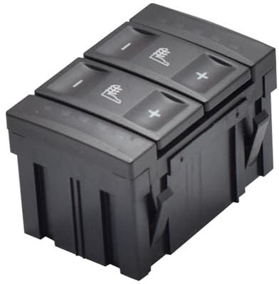 Hacreyatu Sitzheizungsknopf Kontrollschalter Kompatibel mit F-ord S-MAX 2006-2015 Galaxy MK3 2006-2015 Mondeo MK4 Auto Sitzheizung Schalter 6M2T-19K314-AC (Schwarz)