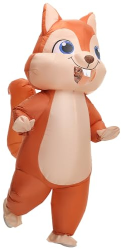 Spinosaurus Disfraz inflable de ardilla para Navidad para adultos, divertido traje de animal inflable para hombres y mujeres