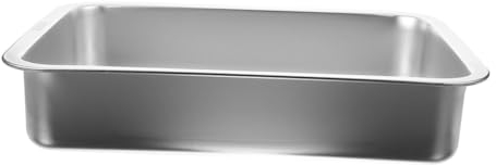 Milisten Cat Litter Box Aus Edelstahl Offene Katzenstreu-box Robuste Und Tragbare Katzentoilette Für Reisen Für Zuhause Badezimmer Und Balkon Rostfreies Und Geruchsneutrales Design