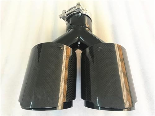 GwwEi6 Terminale Scarico Auto per Audi A4 B8 A5 R8 V10 2007-2016,Tubo Terminale Scarico Posteriore in Acciaio Inossidabile Marmitta Tubi finali Auto,E/76-89MM