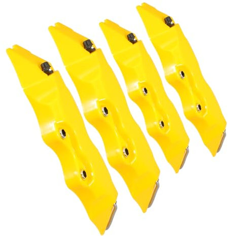 Ciieeo Set 2 Pezzi Coperture Pinza Freno Gialle Stile 3d Per Pinze Anteriori e Posteriori Protezione Pinze Freno Auto Compatibili Vari Modelli Per Personalizzazione e Tuning
