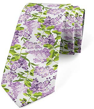 Unedskck Corbata moderna multicolor para hombre, Verde lila, Taille unique