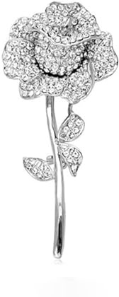 Strassblumenbroschen Stecknadel für Frauen klare Kristallhaufen Broschen Broschen Stecknadeln rot gelbes Geburtsstein Floral Dress Accessoires Abzeichen Anzug Kragen Dekoration Luxusschmuck Geschenk