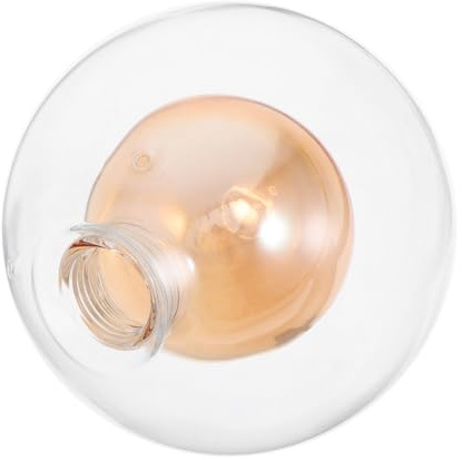 LIFKOME Verre Clair Rond pour Plafonnier Abat Jour Verre Transparent Remplacement pour Ventilateurs de Plafond et Luminaires Suspendus Design Moderne Polyvalent Installation Facile Style