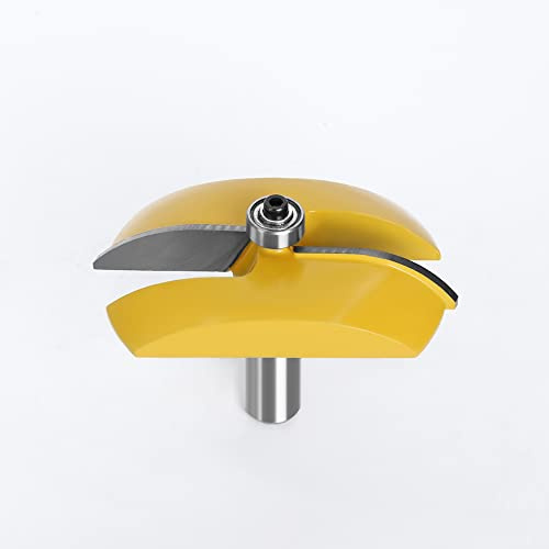 WUUKEPSG 1 Broca para Rebajadora de Paneles Elevados con Vástago de 12 Mm Y 1/2, Fresa para Puertas Cóncavas, para Carpintería, Corte de Espiga, para Herramientas de Madera/12.7Mm Shank