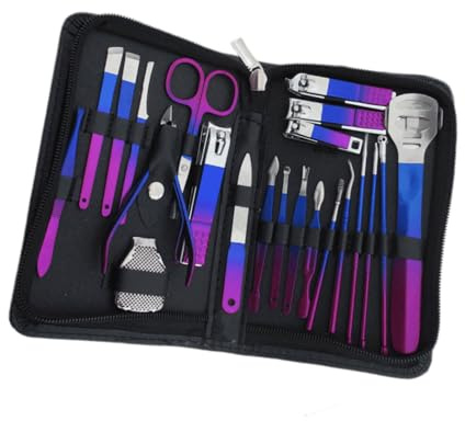Manicura Conjunto De Uñas Profesionales Kits Cortador Herramientas Cuidado Pedicura Kits Aseo Acero Inoxidable 6 Piezas Para Viajes O Kit Cuidado Uñas En Hogar