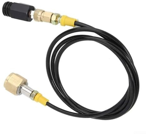 Kit de manguera de nailon de alta presión de 1 5 m con adaptador de tanque W21 8 14 DIN477 para refrescos con conector de latón para conexiones de gas fiables