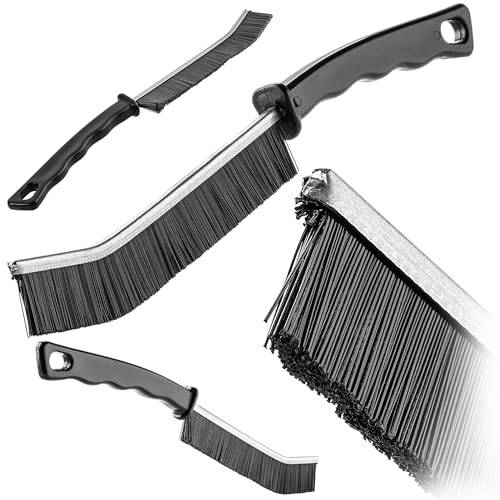 KADAX fogborste med ergonomiskt handtag, hörnrengöringsborste, rengöringsborste för fogar, klyvningsborste, fogrengöringsborste för badrum och kök
