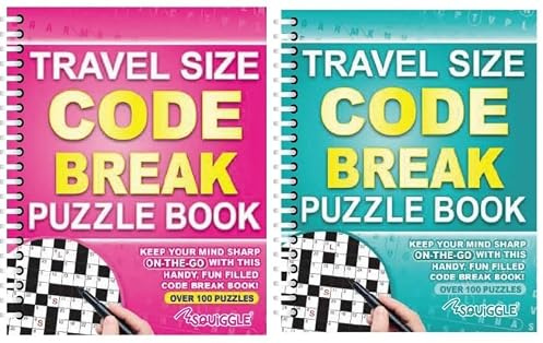BG Wiro Travel Size Wordsearch Sudoku Code Breaks Criss Cross Crossword A5 Puzzle Books, Choose Your Set of 2 (CODE BREAK)