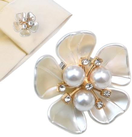 Botones para blusas de vestidos con diseño floral y perlas
