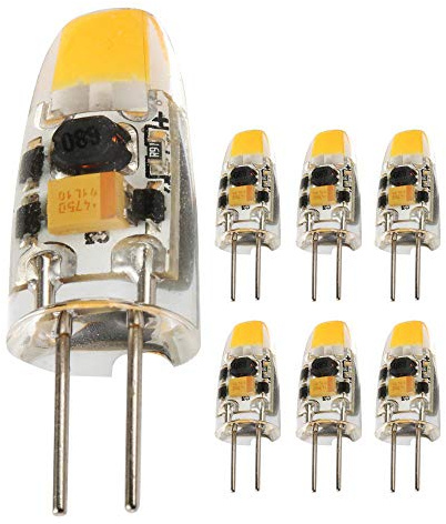 Ukey U G4 LED Bulb 1.5Watt 12V AC/DC 2700K Warm White Dimmable, led Replacement for Halogen Bulb 20W 6Pack