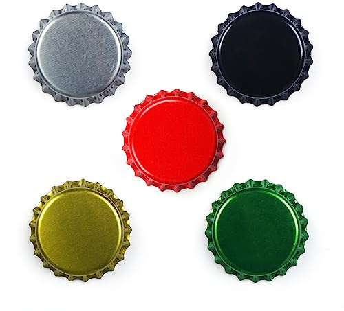140 Count Beer Bottle Caps Oxygen Absorbing Crowns, Ideal for HomeBrew, 5 Assorted Colors