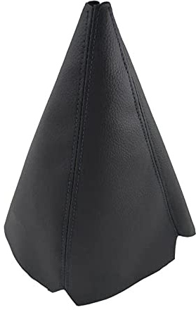 BaiyoouAuto Universal Car Shift Knob Boot Dust Cover, Shift Boot Cover, Made of Pu Leather with Black Seams Red Seams and Blue Seams (Black)