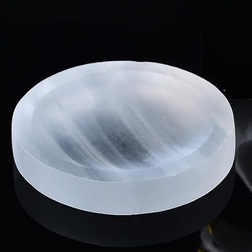 1 cuenco de selenita 100% natural tallado en bruto de cuarzo Fengshui mineral de cuarzo para decoración del hogar regalo, gris oscuro