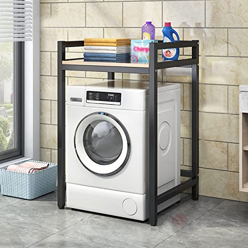 ZFHTAO Marcos de Almacenamiento de Lavadora para Inodoro, Estante de Torre de Baño, Estante de Lavadora de Acero Al Carbono, Estante de Lavadora Práctico Resistente Al Agua Y Al Óxido/Black/a