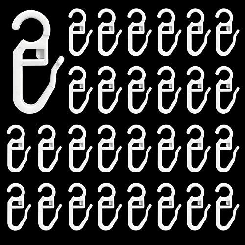 RHQFDM 120 Stück Überklipshaken Gardinenhaken Faltenlegehaken für Gardinenringe Gardinen Haken mit 7 mm Öse Vorhang Haken Clips für Vorhangstangen und Gardinenstangen (Weiß)