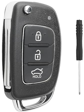 Auto Schlüsselgehäuse Kompatibel für Hyundai ix35 ix20 i30 i20 i10 i40 ix30 | ix30 ix25 ix45 ix55 Santa Fe Tucson Elantra Accent Autoschlüssel Gehäuse 3 Tasten Fernbedienung Funkschlüssel Klapp Schlüssel