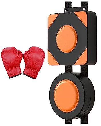 Baoblaze Boxing Wall Mounted Pad Boxing PU Leather Thickened Sandbag PU Leather Boxing Pads Punching Bag for Household Relaxing Martial Arts, With children gloves