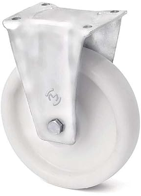 WIKO Ruote per carichi pesanti, 125 mm, in alluminio, set fino a 400 kg, ruote girevoli con freno, ruote fisse (ruote fisse)