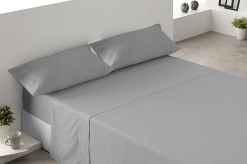 Degrees home Premium – Juego de Sábanas 140x190 cm 4 Piezas: Sábana Bajera Ajustable, Encimera y 2 Fundas de Almohada 50X70 – Microfibra Cepillada, Suave, Oeko-Tex Certificado