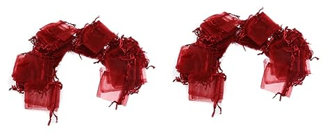 Gatuida 2St durchsichtige Geschenktüten Klarsichtbeutel für Geschenke Organza-Geschenktüten Beutel mit Kordelzug Schmuck Geschenktasche Zuckerbeutel Tasche mit Kordelzug