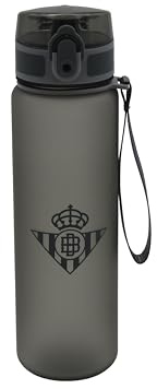 CYPBRANDS Betis, Botella, Botella de Agua, Bidón, Cantimplora, Color Negro, Producto Oficial