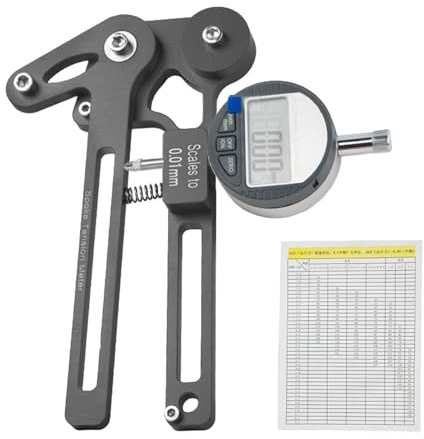 Fahrrad Speichenspannmesser, Fahrrad Speichenspannungsmesser Rad Herstellung Werkzeug Drahtspannung für 26 Zoll, 27,5 Zoll, 700C, 29 Zoll (Elektronische Uhr, Schwarz)